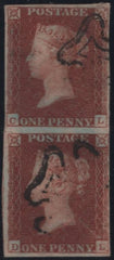 150238 1841 1D PL.19 (SG8)(CL/DL) GOOD TO FINE USED VERTICAL PAIR.