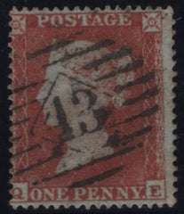 150239 1854 DIE 1 1D PL.187 (SG17)(QE) USED.