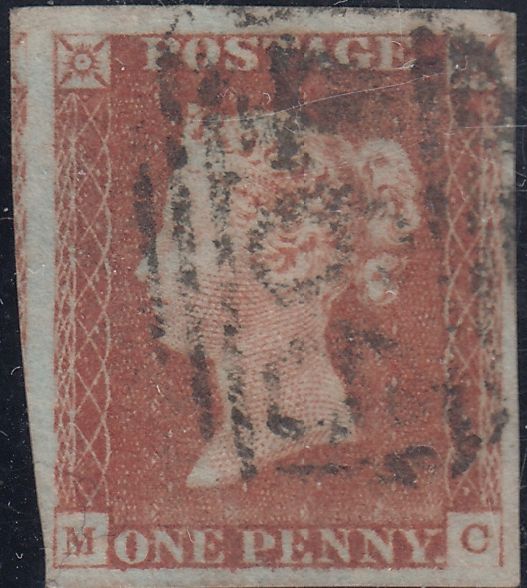 150251 1845 1D PL.58 (SG8)(MC) GOOD USED.