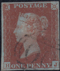 150254 1845 1D PL.58 (SG8)(HJ) MISSING IMPRIMATUR LETTERING Very FINE USED.