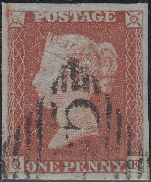 150259 1845 1D PL.59 (SG8) (QF BASAL SHIFT SPEC BS48d) FINE USED.