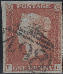 150262 1846 1D PL.65 (SG8)(TL) MISSING IMPRIMATUR LETTERING FINE TO VERY FINE USED.