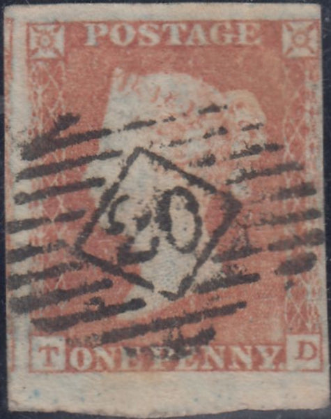 150281 1849 1D PL.94 PLATE WEAR (SG9)(TD) GOOD USED.
