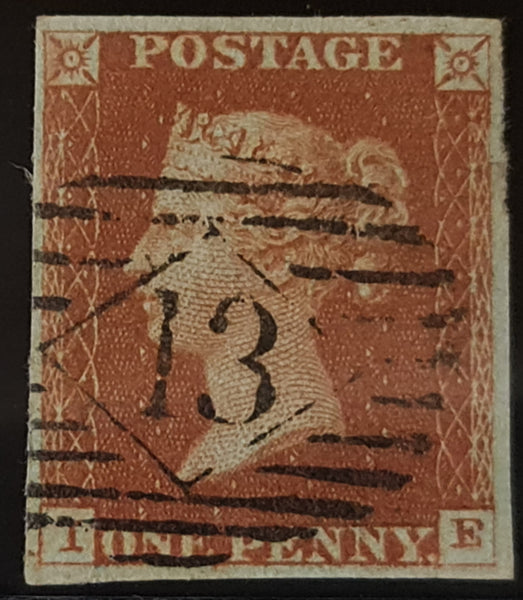 150286 1844 1D PL.50 (SG8)(IE) FINE TO VERY FINE USED.