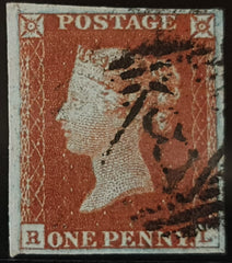 150288 1844 1D PL.50 (SG8)(RL) MISSING IMPRIMATUR LETTERING VERY FINE USED.