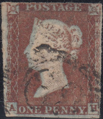 150294 1844 1D PL.48 (SG8)(AH) MISSING IMPRIMATUR LETTERING GOOD USED.