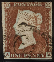 150294 1844 1D PL.48 (SG8)(AH) MISSING IMPRIMATUR LETTERING GOOD USED.