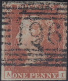 150295 1844 1D PL.44 (SG8)(AI CONSTANT VARIETY) MISSING IMPRIMATUR LETTERING GOOD USED.