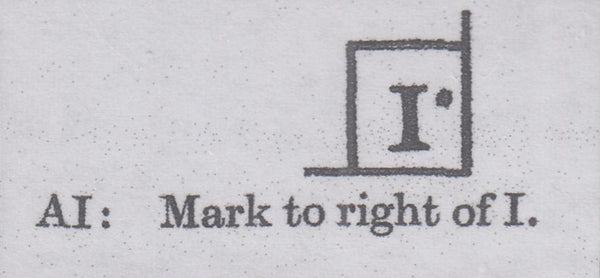150295 1844 1D PL.44 (SG8)(AI CONSTANT VARIETY) MISSING IMPRIMATUR LETTERING GOOD USED.