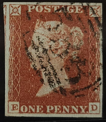 150298 1844 1D PL.48 (SG8)(ED) FINE USED.