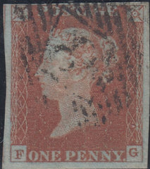 150302 1844 1D PL.48 (SG8)(FG) MISSING IMPRIMATUR LETTERING GOOD USED.