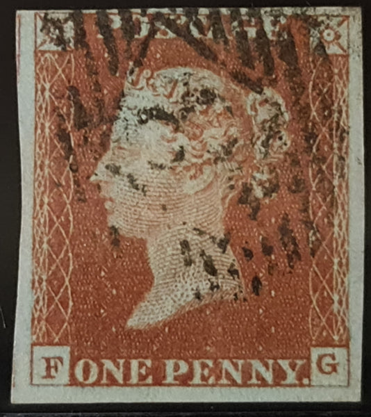 150302 1844 1D PL.48 (SG8)(FG) MISSING IMPRIMATUR LETTERING GOOD USED.