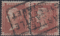 150337 1855 DIE 2 1D PL.6 S.C.16 (SG21)(SB/SC) GOOD TO FINE USED HORIZONTAL PAIR.