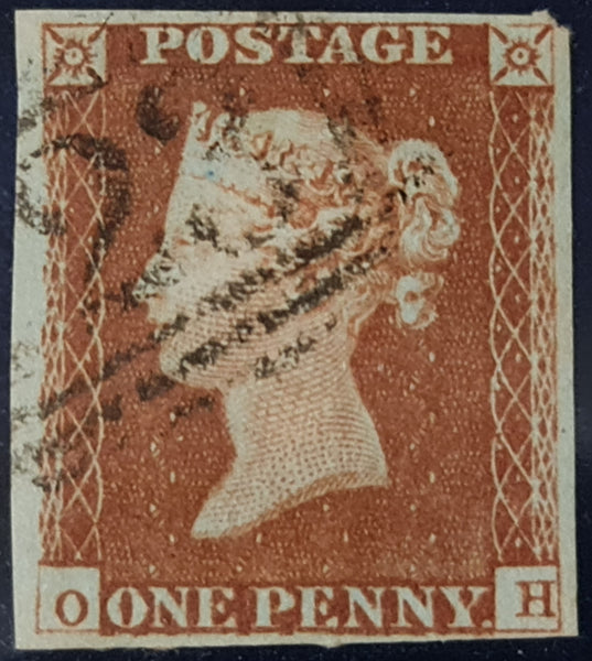 150338 1845 1D PL.60 (SG8)(OH) FINE USED.