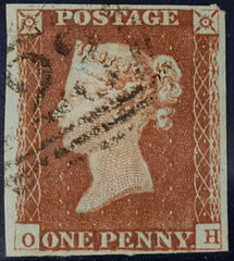 150338 1845 1D PL.60 (SG8)(OH) FINE USED.