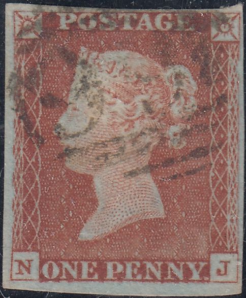 150340 1845 1D PL.60 (SG8)(NJ) FINE USED.
