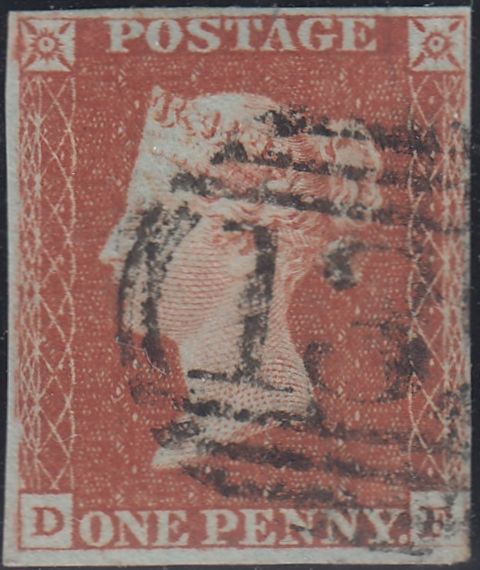 150350 1846 1D PL.65 (SG8)(DF) GOOD TO FINE USED.