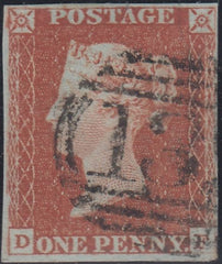 150350 1846 1D PL.65 (SG8)(DF) GOOD TO FINE USED.