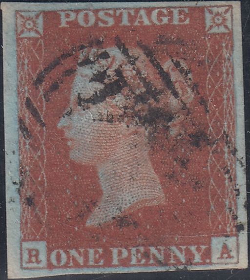 150358 1845 1D PL.62 (SG8)(RA) FINE USED.