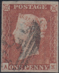150364 1845 1D PL.54 (SG9)(AK) GOOD TO FINE USED.