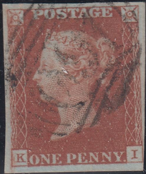 150366 1845 1D PL.59 (SG8)(KI) GOOD TO FINE USED.