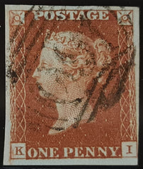 150366 1845 1D PL.59 (SG8)(KI) GOOD TO FINE USED.
