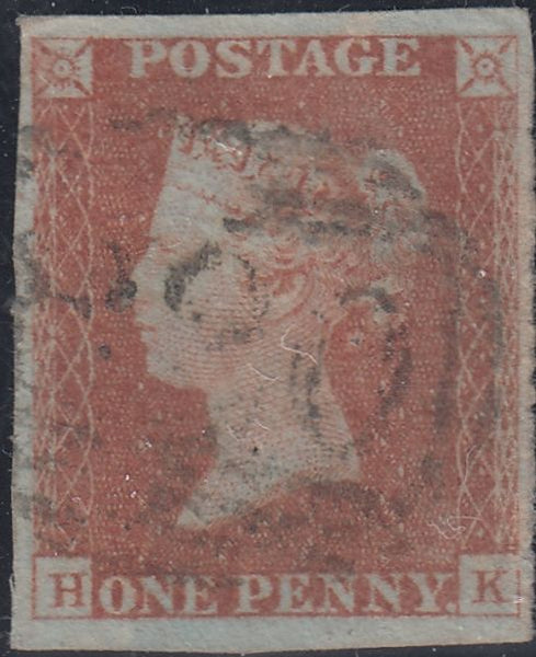 150374 1844 1D PL.46 (SG8)(HK) MISSING IMPRIMATUR LETTERING FINE USED.