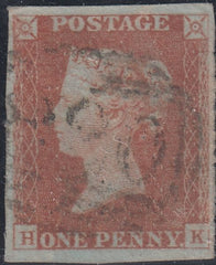 150374 1844 1D PL.46 (SG8)(HK) MISSING IMPRIMATUR LETTERING FINE USED.