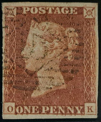 150383 1845 1D PL.60 (SG8)(OK) FINE USED.