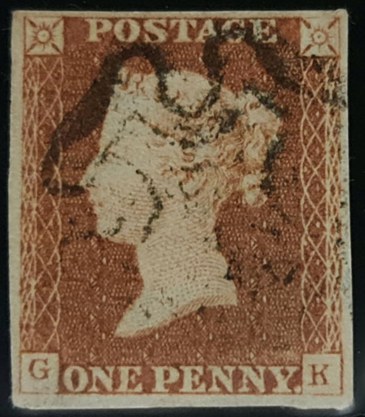 150386 1842 1D PL.25 (SG8)(GK) FINE USED.