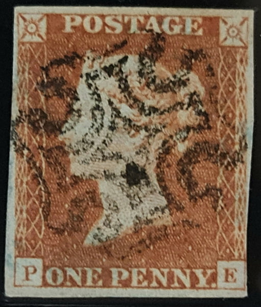 150395 1842 1D PL.25 (SG8)(PE) GOOD TO FINE USED.