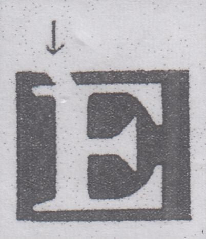 150438 1855 1D PL.55 (SG8)(AD) 'E' FLAW' (SPEC BS44g) FINE USED.