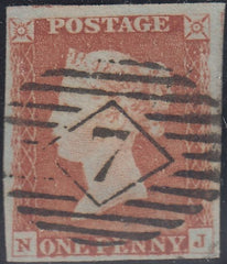 150441 1845 1D PL.60 (SG8)(NJ) FINE USED.