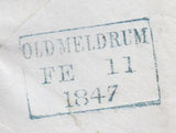 150447 1847 MAIL OLD MELDRUM, ABERDEENSHIRE TO AUCHTERMUCHTY 1D PL.60 (SG8)(SE) FINE USED.