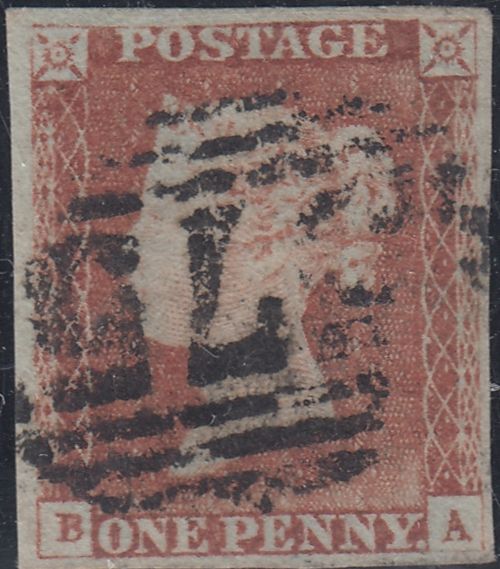 150450 1846 1D PL.65 (SG8)(BA) GOOD TO FINE USED.