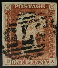 150450 1846 1D PL.65 (SG8)(BA) GOOD TO FINE USED.