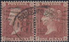 150453 1855 DIE 2 1D PL.6 L.C.14 (SPEC C6)(PD PE) GOOD USED HORIZONTAL PAIR.