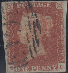 150460 1846 1D PL.65 (SG8)(BL) GOOD USED.