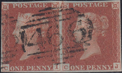 150476 1846 1D PL.66 (SG8)(CI CJ) GOOD USED HORIZONTAL PAIR.