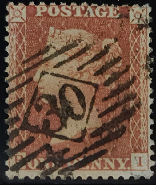150484 1855 DIE 2 1D PL.6 S.C.14 (SG24)(RI) GOOD USED.