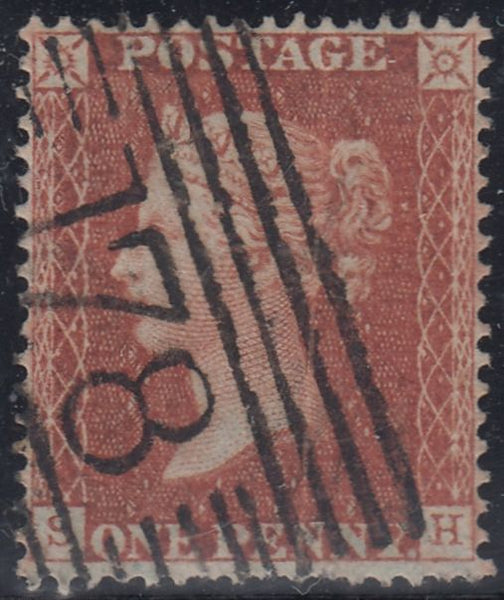 150486 1855 DIE 2 1D PL.6 S.C.16 (SG21)(SH) MISSING IMPRIMATUR LETTERING, USED.