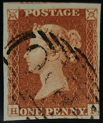 150487 1846 1D PL.67 (SG8) (HF CONSTANT VARIETY SPEC BS56a).