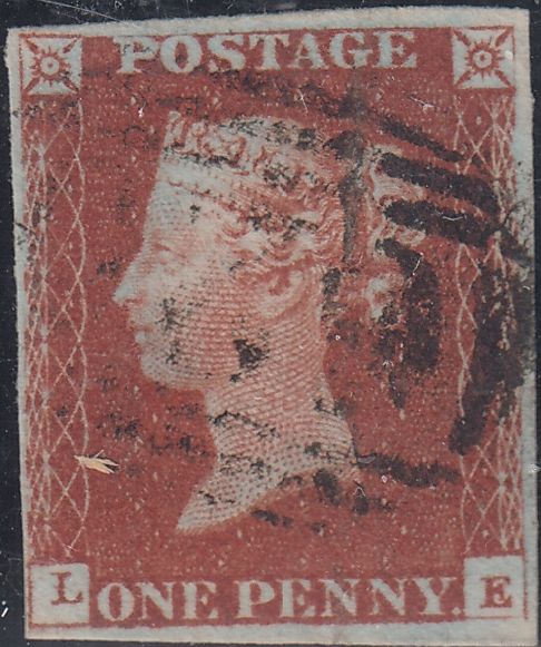 150490 1845 1D PL.58 (SG8)(LE) FINE USED.