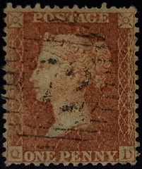 150493 1857 DIE 2 1D PL.42 (SG29)(QD) GOOD USED.