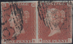 150525 1846 1D PL.66 (SG8)(BK BL) GOOD USED HORIZONTAL PAIR.