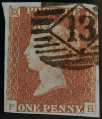 150534 1848 1D PL.85 (SG8)(FH) GOOD USED.