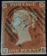 150549 1851 1D PL.108 (SG8)(JE) BLUE CANCELLATION, USED.