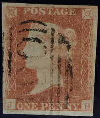 150550 1851 1D PL.119 PALE RED (SG9)(JH) GOOD USED.