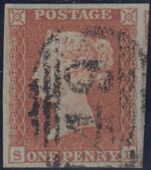 150572 1851 1D PL.121 (SG8)(SB) GOOD TO FINE USED.
