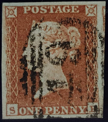 150572 1851 1D PL.121 (SG8)(SB) GOOD TO FINE USED.